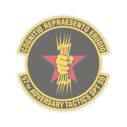 57th Adversary Tactics Support Squadron (U.S. Air Force) STICKER Vinyl Kiss-Cut Decal 3 Inch Transparent - The Sticker Space
