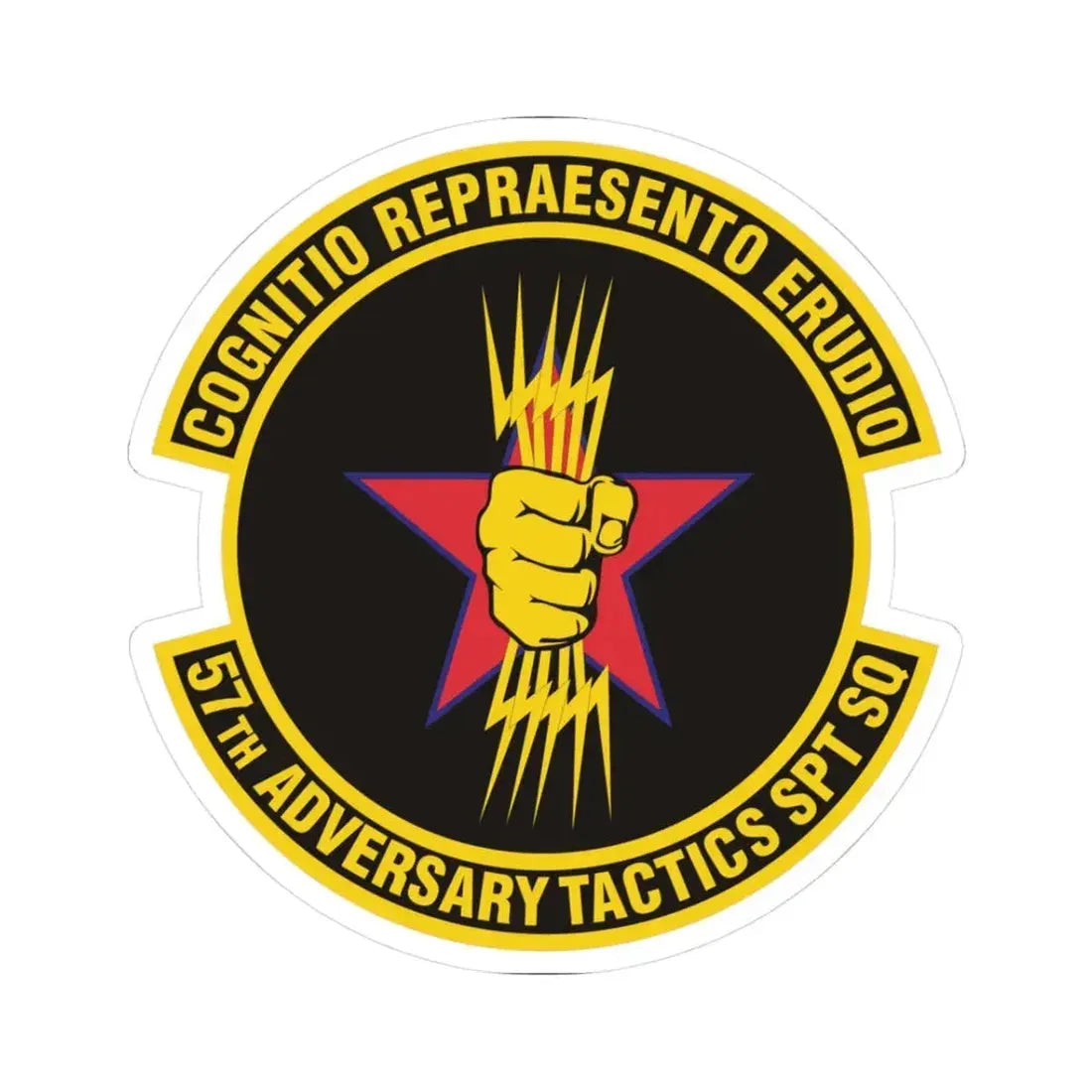 57th Adversary Tactics Support Squadron (U.S. Air Force) STICKER Vinyl Kiss-Cut Decal 3 Inch White - The Sticker Space