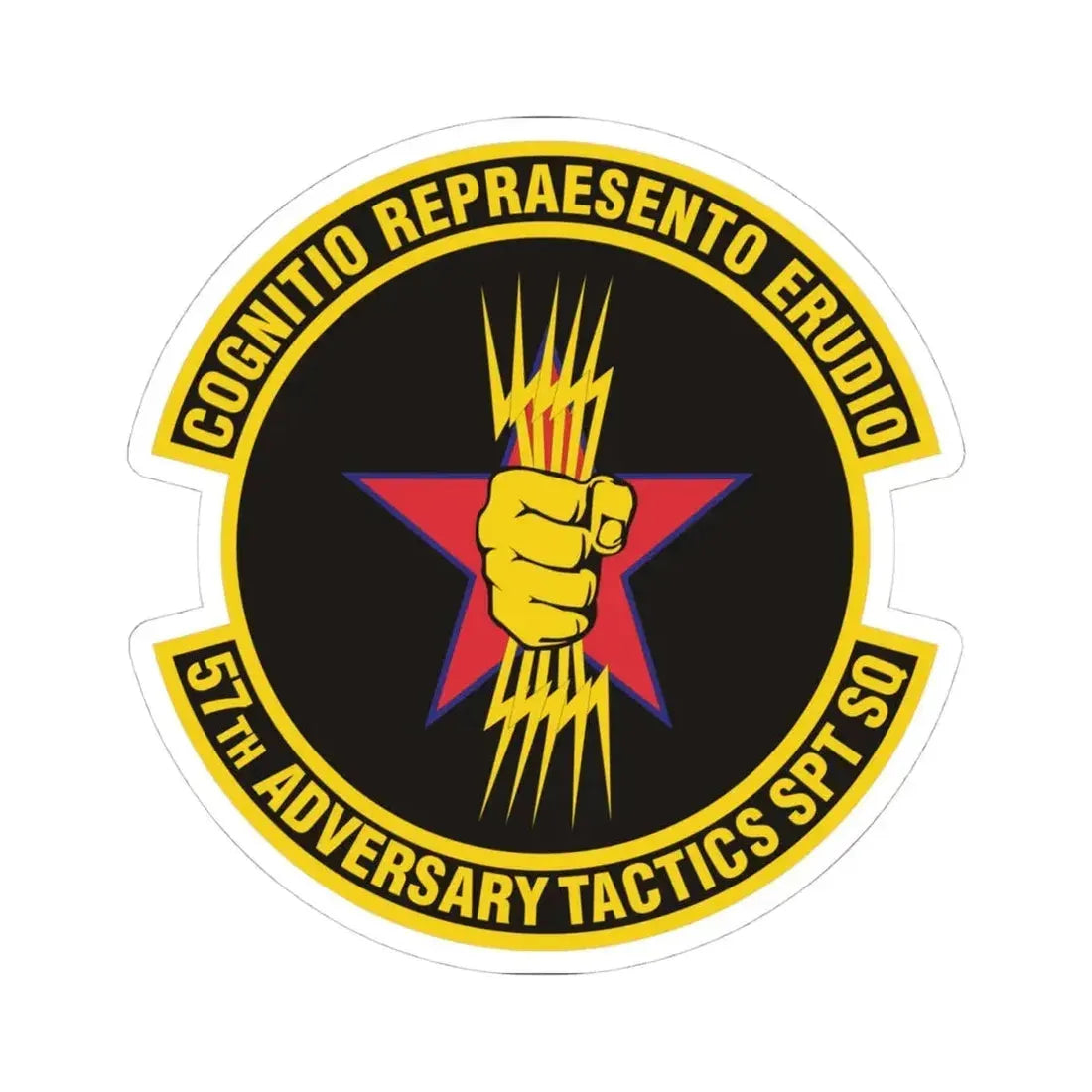 57th Adversary Tactics Support Squadron (U.S. Air Force) STICKER Vinyl Kiss-Cut Decal 4 Inch White - The Sticker Space