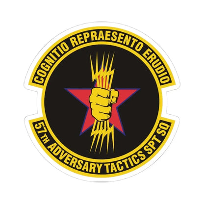 57th Adversary Tactics Support Squadron (U.S. Air Force) STICKER Vinyl Kiss-Cut Decal 4 Inch White - The Sticker Space