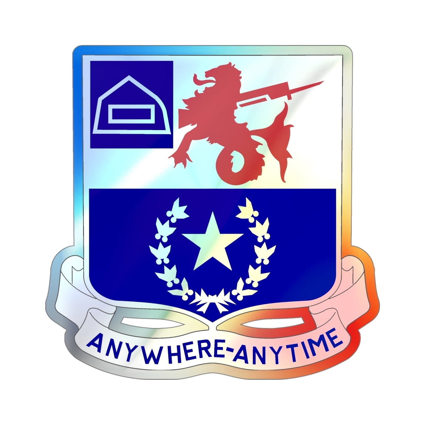 57th Infantry Regiment (U.S. Army) Holographic STICKER Die-Cut Vinyl Decal-5 Inch-The Sticker Space