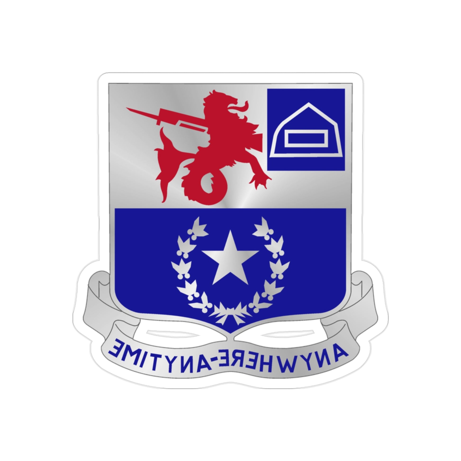 57th Infantry Regiment (U.S. Army) REVERSE PRINT Transparent STICKER-2" × 2"-The Sticker Space