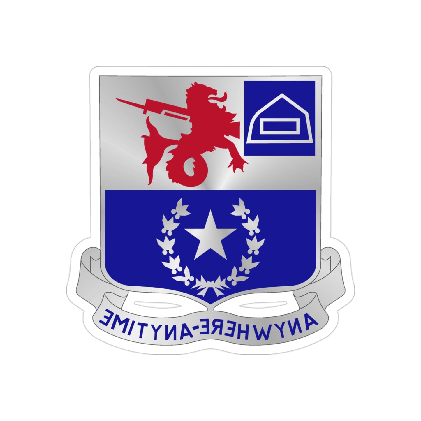 57th Infantry Regiment (U.S. Army) REVERSE PRINT Transparent STICKER-3" × 3"-The Sticker Space