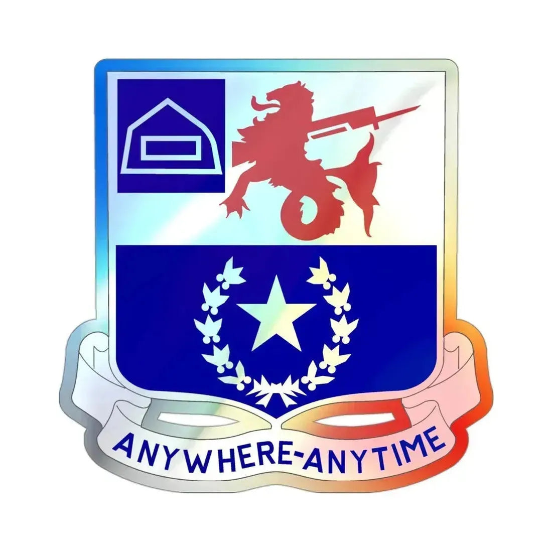 57th Infantry Regiment (U.S. Army) Holographic STICKER Die-Cut Vinyl Decal 3 Inch Holographic - The Sticker Space