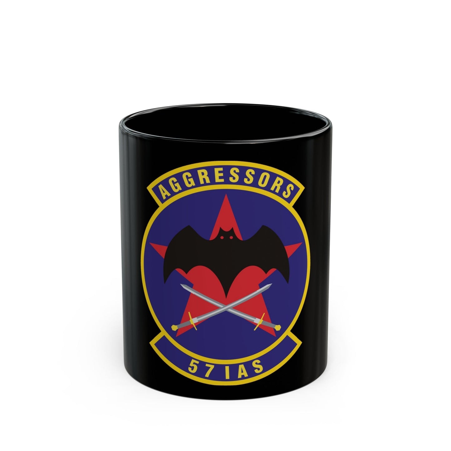 57th Information Aggressor Squadron (U.S. Air Force) Black Coffee Mug-11oz-The Sticker Space