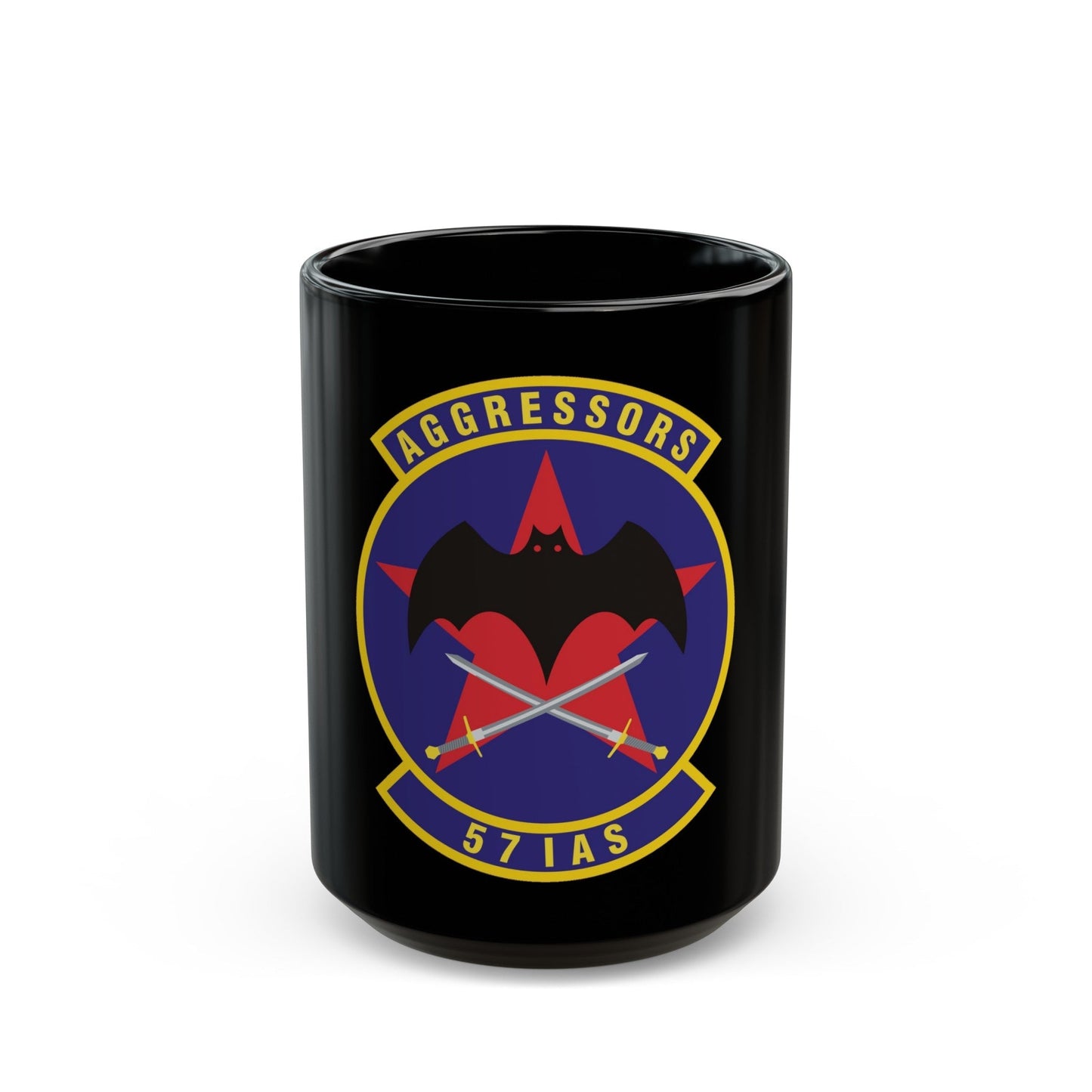 57th Information Aggressor Squadron (U.S. Air Force) Black Coffee Mug-15oz-The Sticker Space