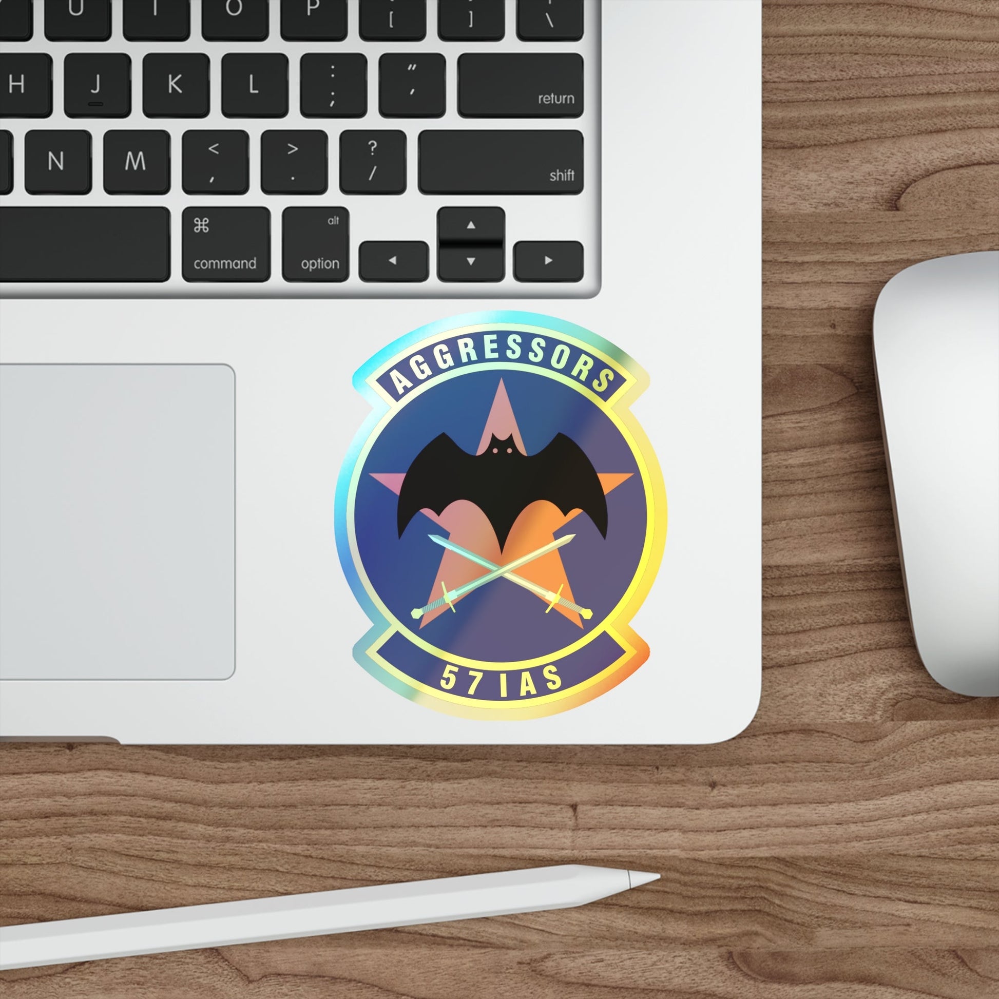 57th Information Aggressor Squadron (U.S. Air Force) Holographic STICKER Die-Cut Vinyl Decal-The Sticker Space