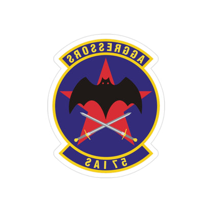 57th Information Aggressor Squadron (U.S. Air Force) REVERSE PRINT Transparent STICKER-2" × 2"-The Sticker Space