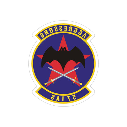 57th Information Aggressor Squadron (U.S. Air Force) REVERSE PRINT Transparent STICKER-4" × 4"-The Sticker Space