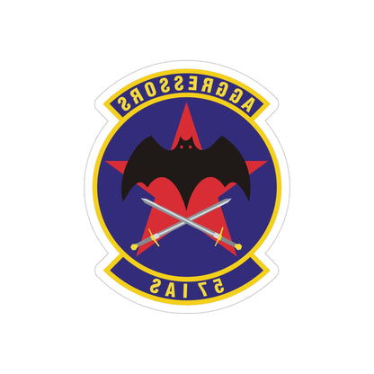 57th Information Aggressor Squadron (U.S. Air Force) REVERSE PRINT Transparent STICKER-5" × 5"-The Sticker Space