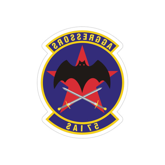 57th Information Aggressor Squadron (U.S. Air Force) REVERSE PRINT Transparent STICKER-6" × 6"-The Sticker Space