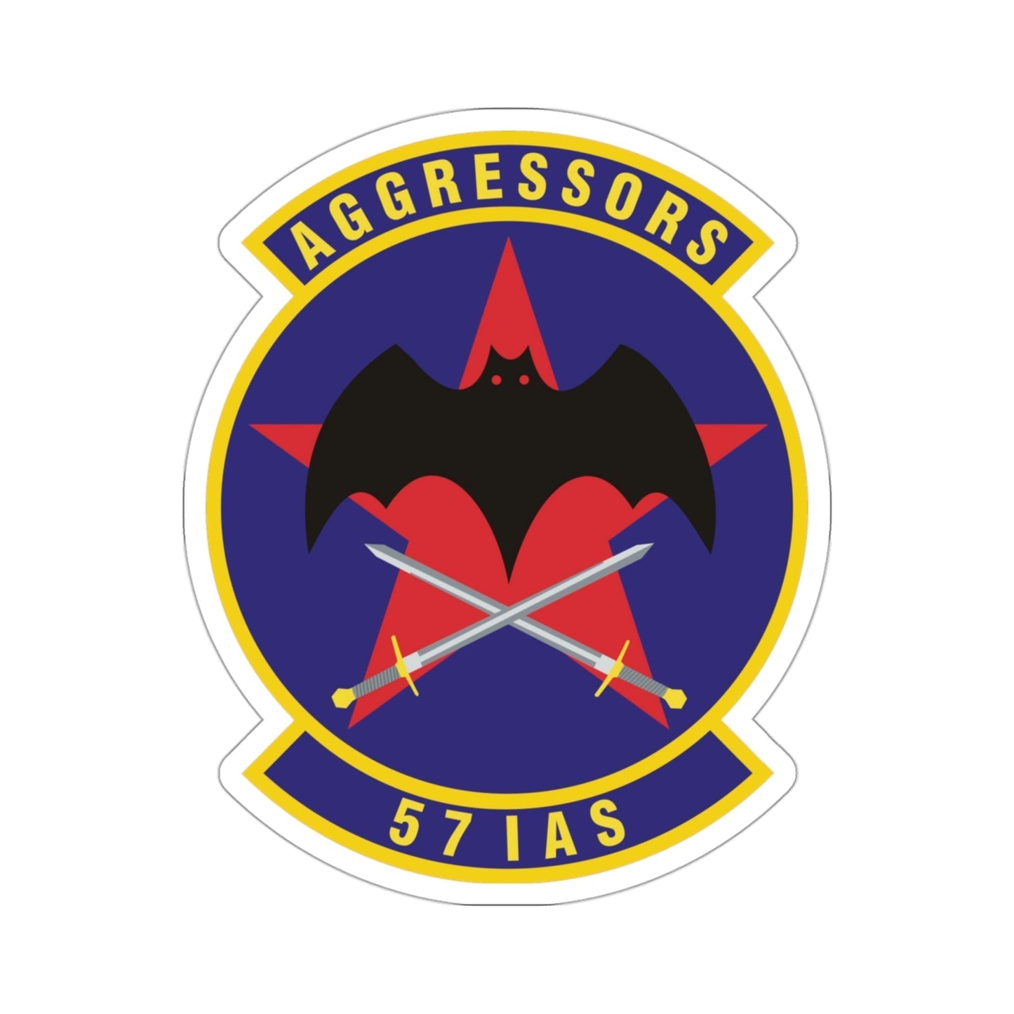 57th Information Aggressor Squadron (U.S. Air Force) STICKER Vinyl Die-Cut Decal-3 Inch-The Sticker Space