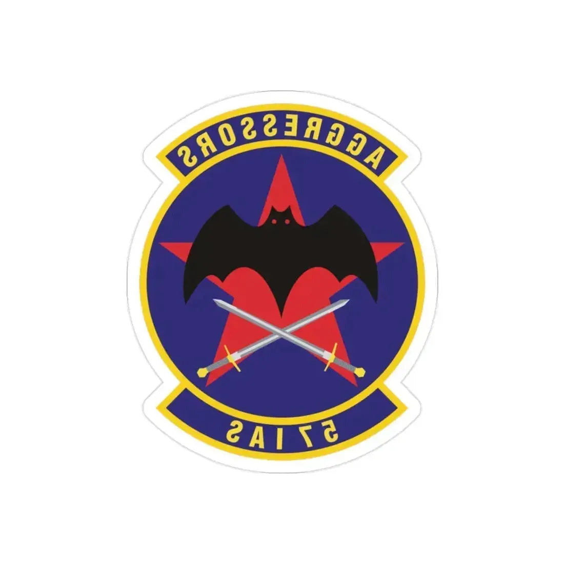 57th Information Aggressor Squadron (U.S. Air Force) REVERSE PRINT Transparent Die-Cut STICKER 2 Inch Die-Cut Transparent - The Sticker Space