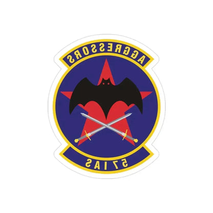 57th Information Aggressor Squadron (U.S. Air Force) REVERSE PRINT Transparent Die-Cut STICKER 2 Inch Die-Cut Transparent - The Sticker Space