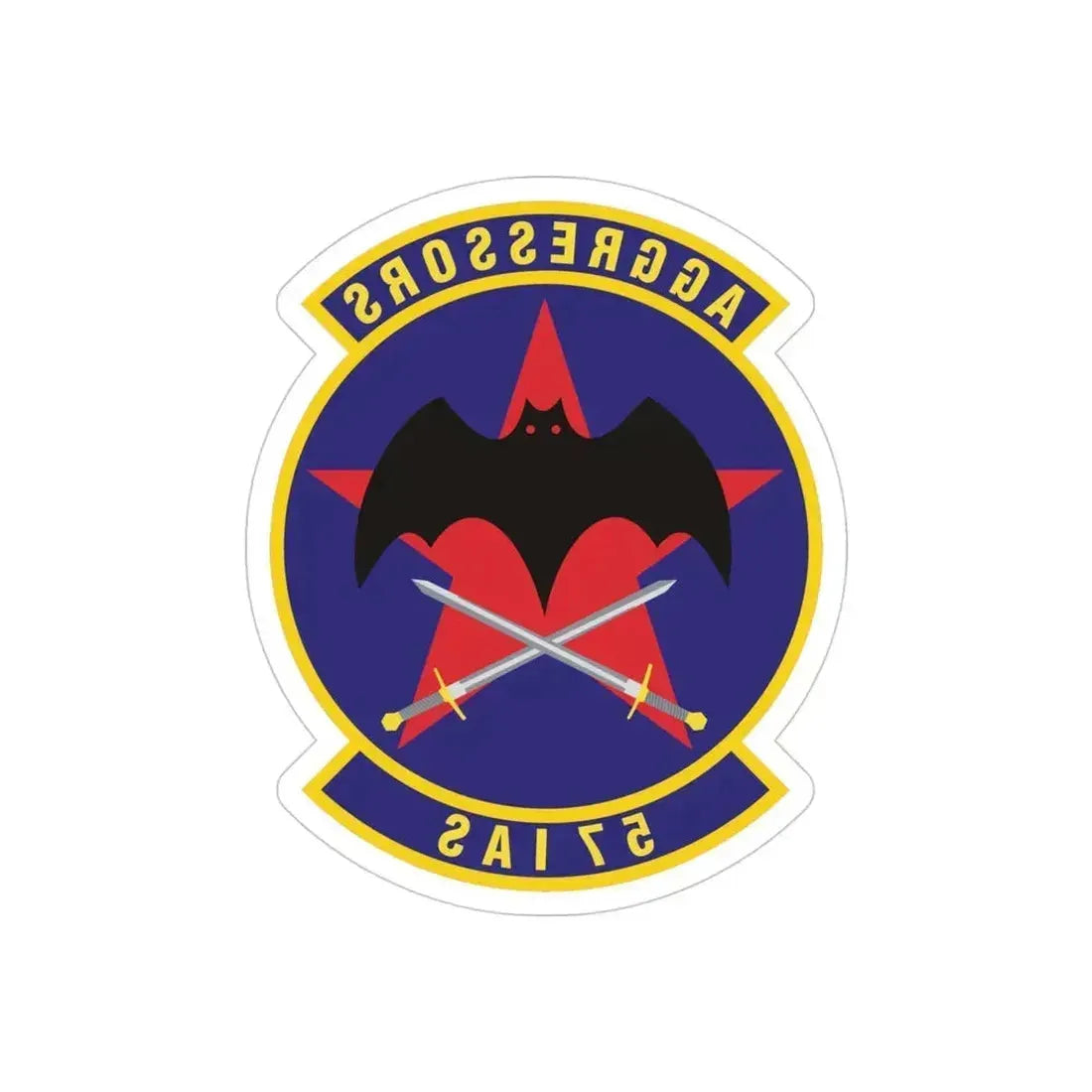 57th Information Aggressor Squadron (U.S. Air Force) REVERSE PRINT Transparent Die-Cut STICKER 4 Inch Die-Cut Transparent - The Sticker Space