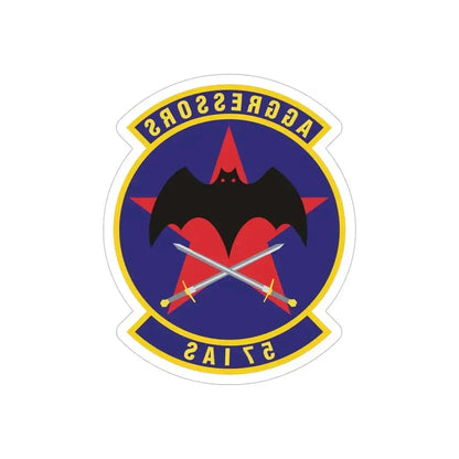 57th Information Aggressor Squadron (U.S. Air Force) REVERSE PRINT Transparent Die-Cut STICKER 6 Inch Die-Cut Transparent - The Sticker Space
