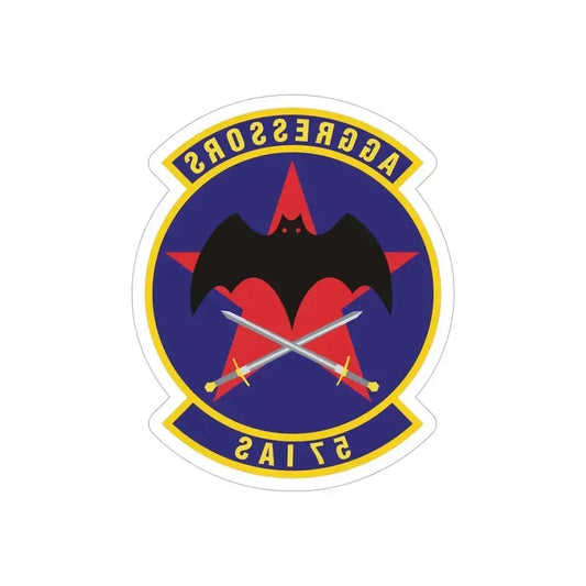 57th Information Aggressor Squadron (U.S. Air Force) REVERSE PRINT Transparent Die-Cut STICKER 6 Inch Die-Cut Transparent - The Sticker Space