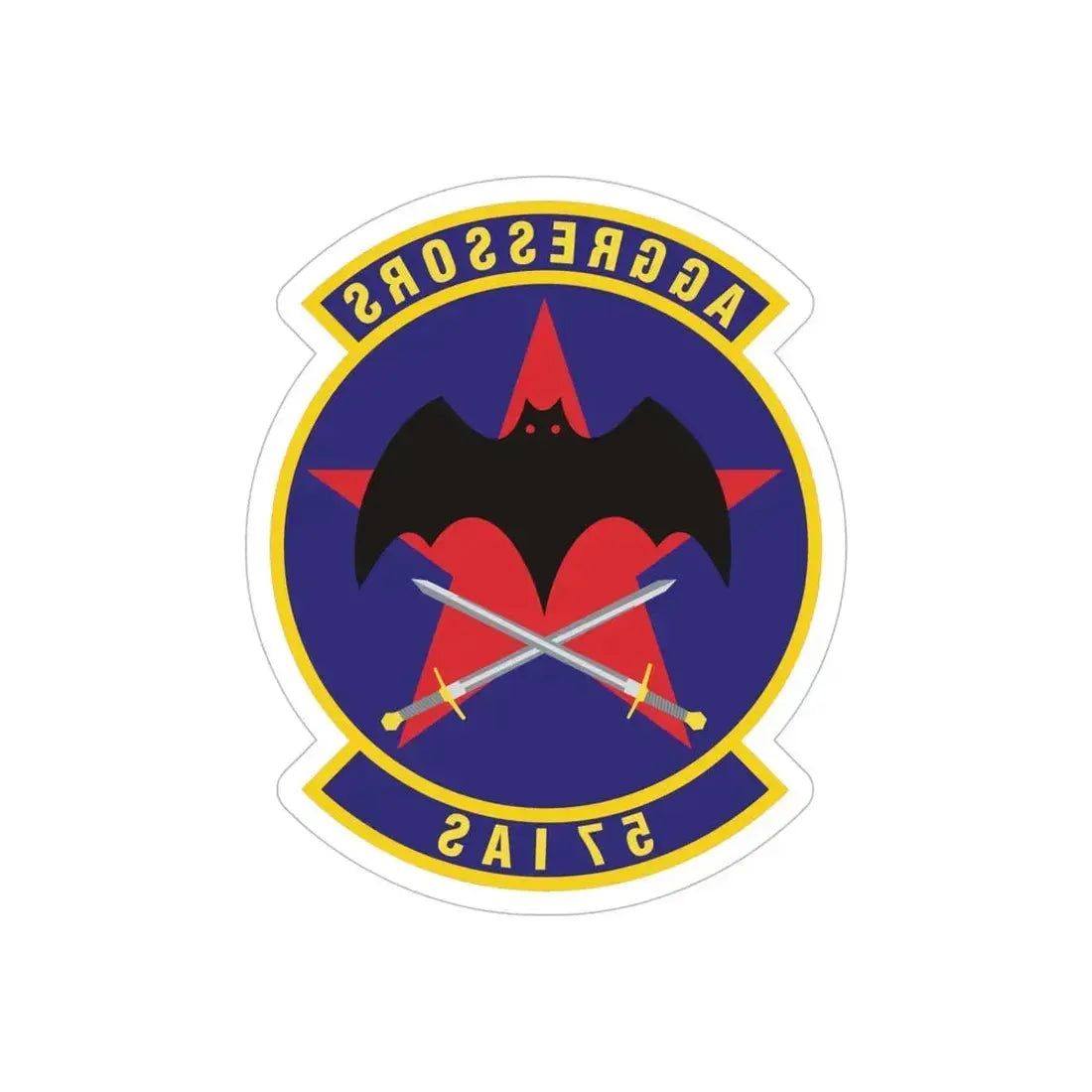 57th Information Aggressor Squadron (U.S. Air Force) REVERSE PRINT Transparent Die-Cut STICKER - The Sticker Space