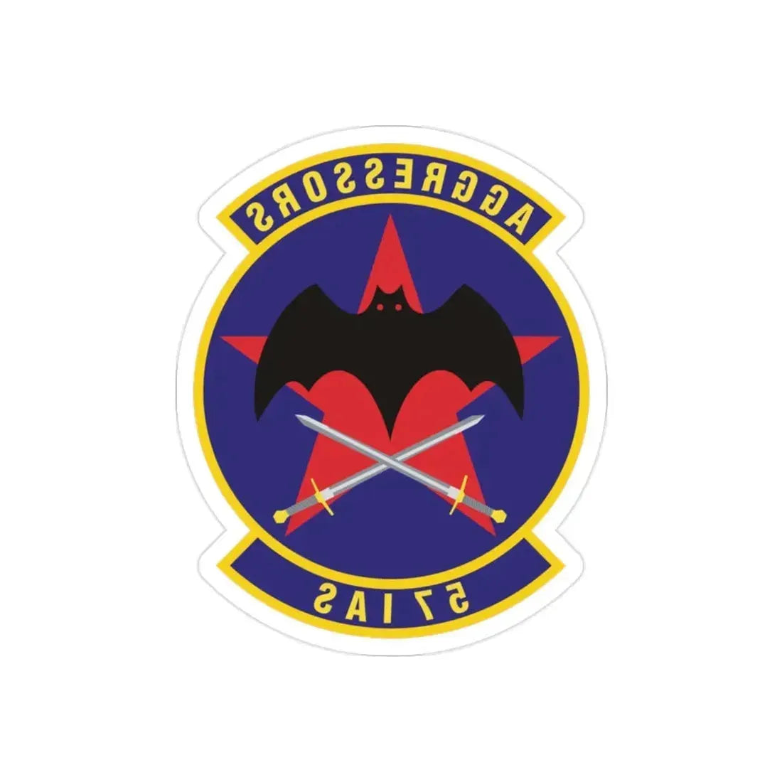 57th Information Aggressor Squadron (U.S. Air Force) REVERSE PRINT Transparent Die-Cut STICKER - The Sticker Space