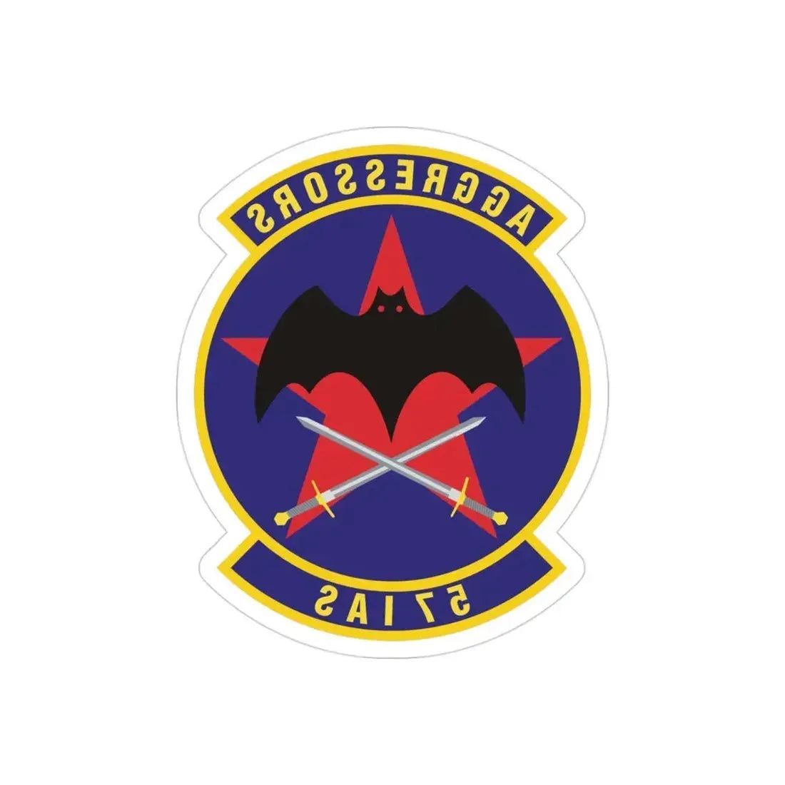 57th Information Aggressor Squadron (U.S. Air Force) REVERSE PRINT Transparent Die-Cut STICKER - The Sticker Space