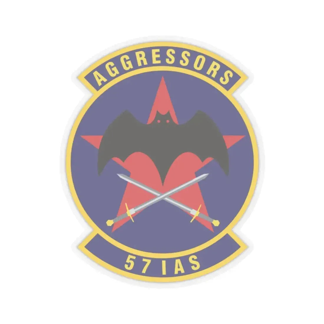 57th Information Aggressor Squadron (U.S. Air Force) STICKER Vinyl Kiss-Cut Decal 2 Inch Transparent - The Sticker Space