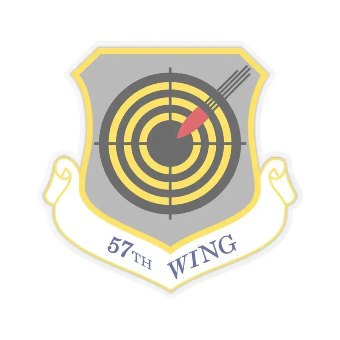 57th Wing (U.S. Air Force) STICKER Vinyl Kiss-Cut Decal 6 Inch Transparent - The Sticker Space