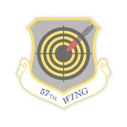 57th Wing (U.S. Air Force) STICKER Vinyl Kiss-Cut Decal 6 Inch Transparent - The Sticker Space