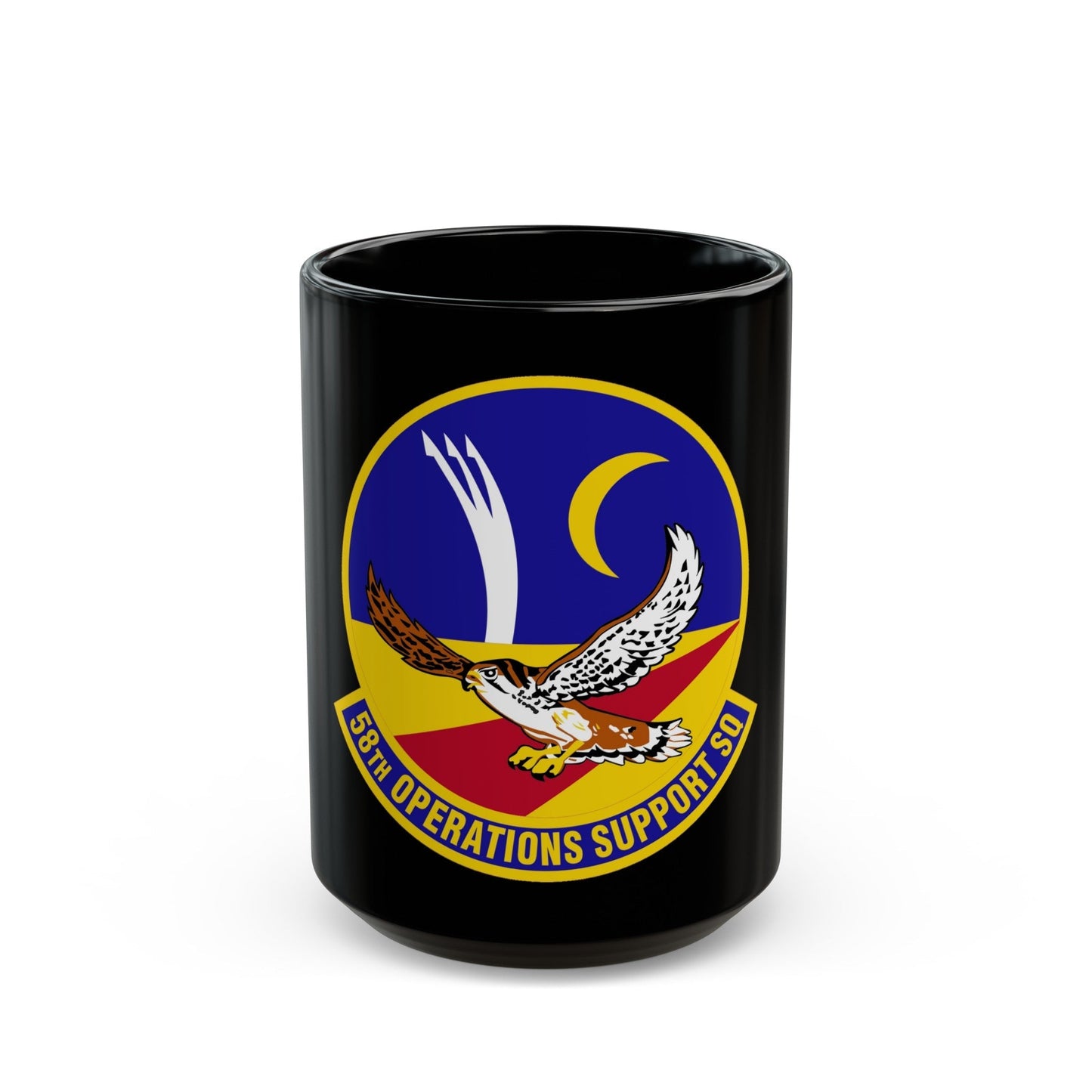 58 Operations Support Squadron AETC (U.S. Air Force) Black Coffee Mug-15oz-The Sticker Space