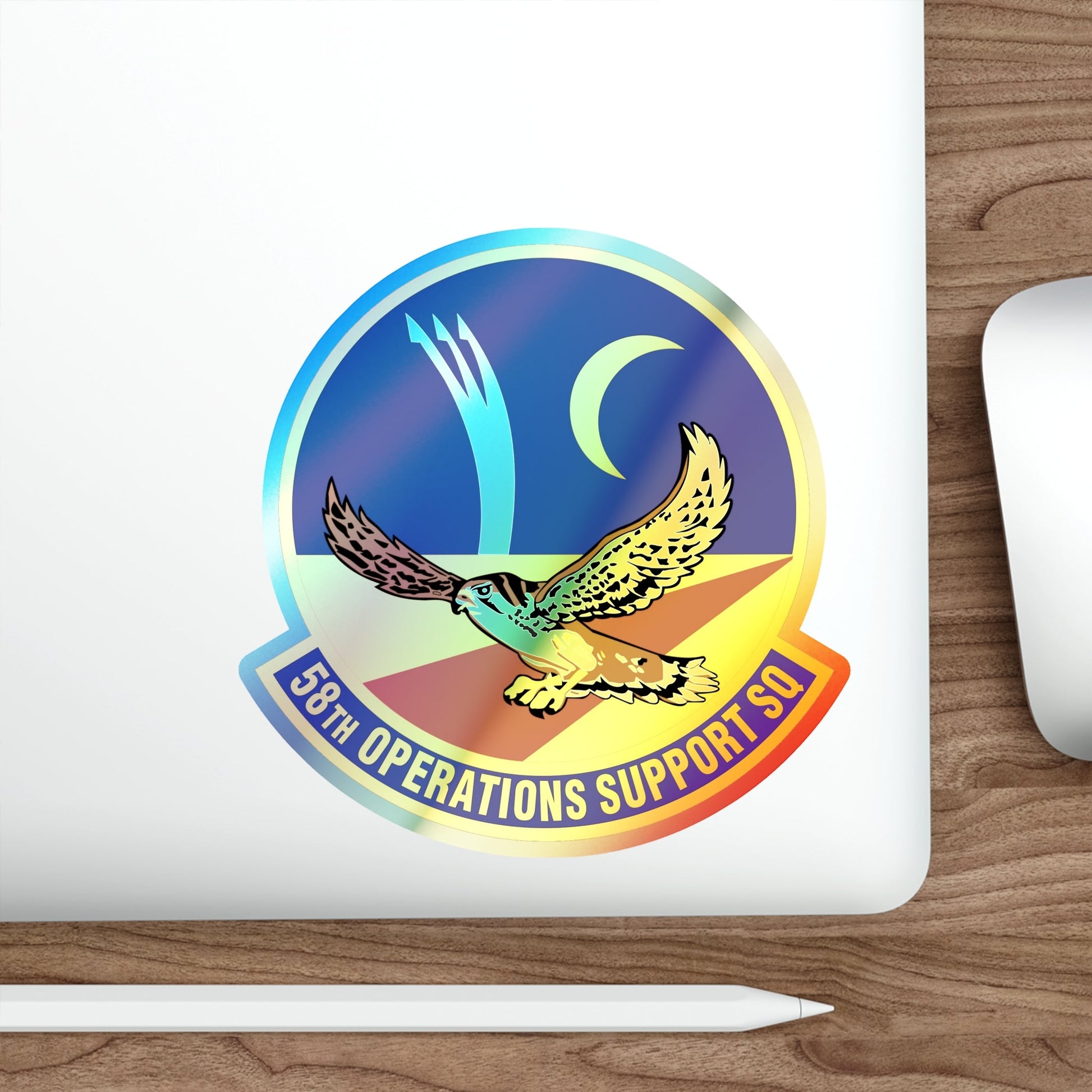 58 Operations Support Squadron AETC (U.S. Air Force) Holographic STICKER Die-Cut Vinyl Decal-The Sticker Space