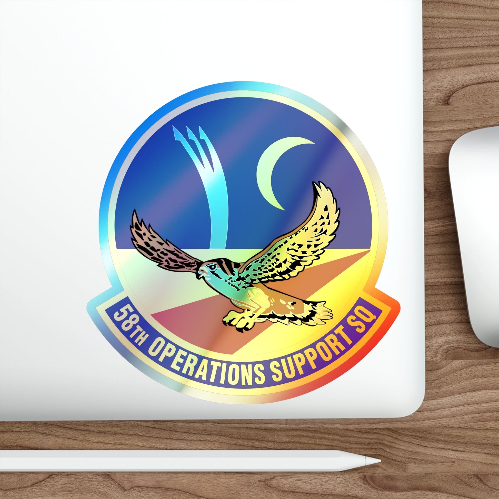 58 Operations Support Squadron AETC (U.S. Air Force) Holographic STICKER Die-Cut Vinyl Decal-The Sticker Space