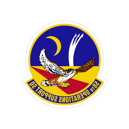 58 Operations Support Squadron AETC (U.S. Air Force) REVERSE PRINT Transparent STICKER-3" × 3"-The Sticker Space