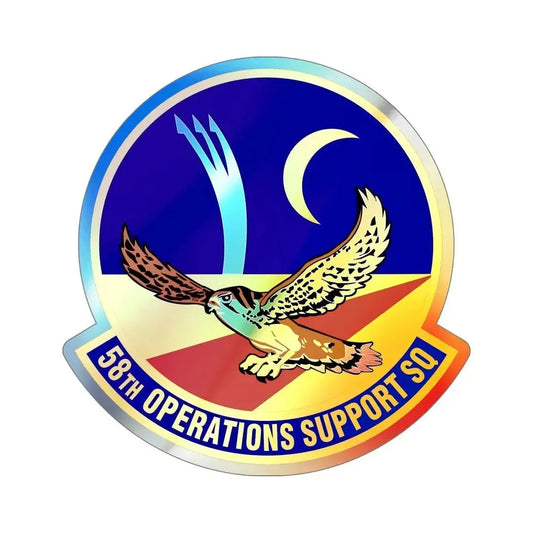 58 Operations Support Squadron AETC (U.S. Air Force) Holographic STICKER Die-Cut Vinyl Decal 6 Inch Holographic - The Sticker Space