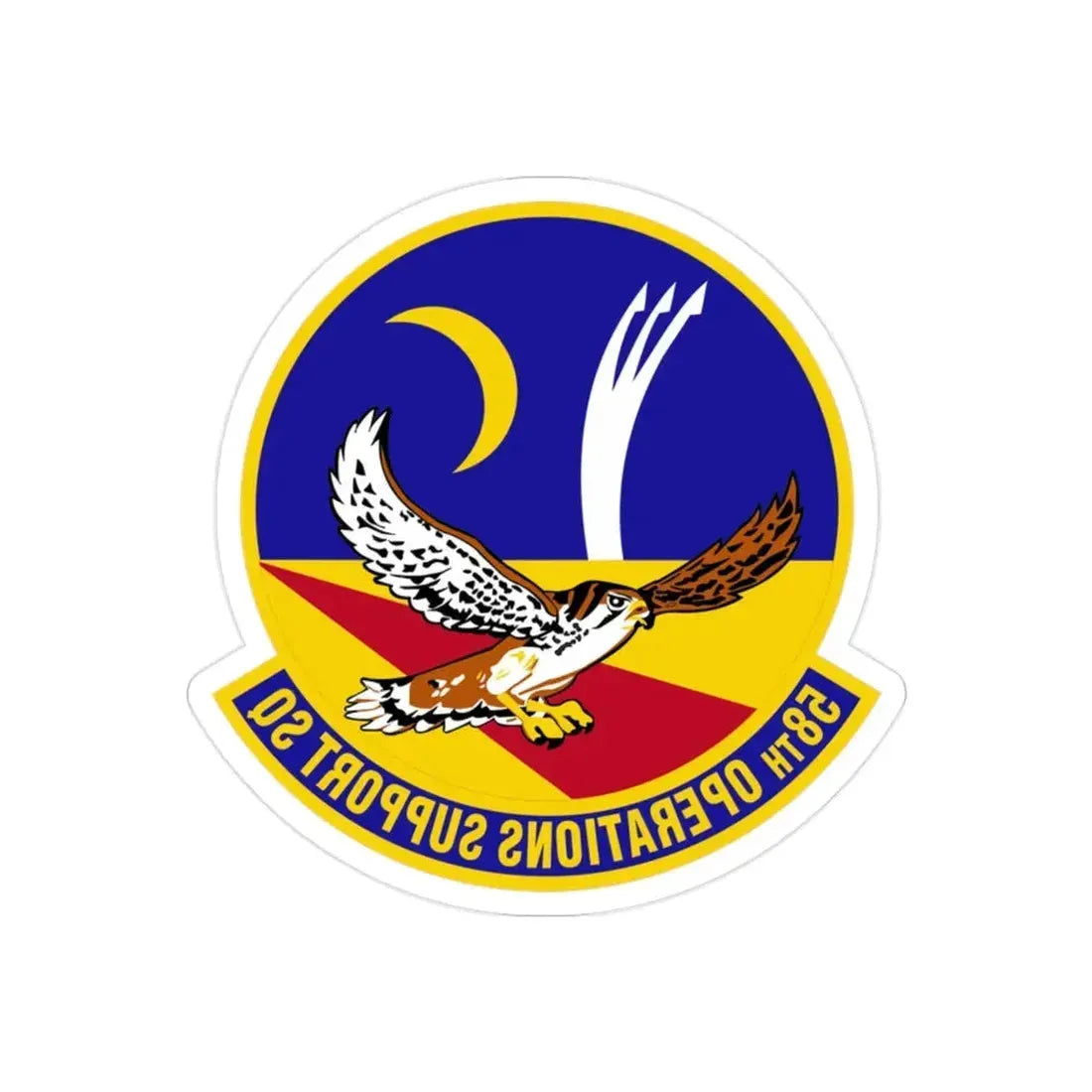 58 Operations Support Squadron AETC (U.S. Air Force) REVERSE PRINT Transparent Die-Cut STICKER - The Sticker Space