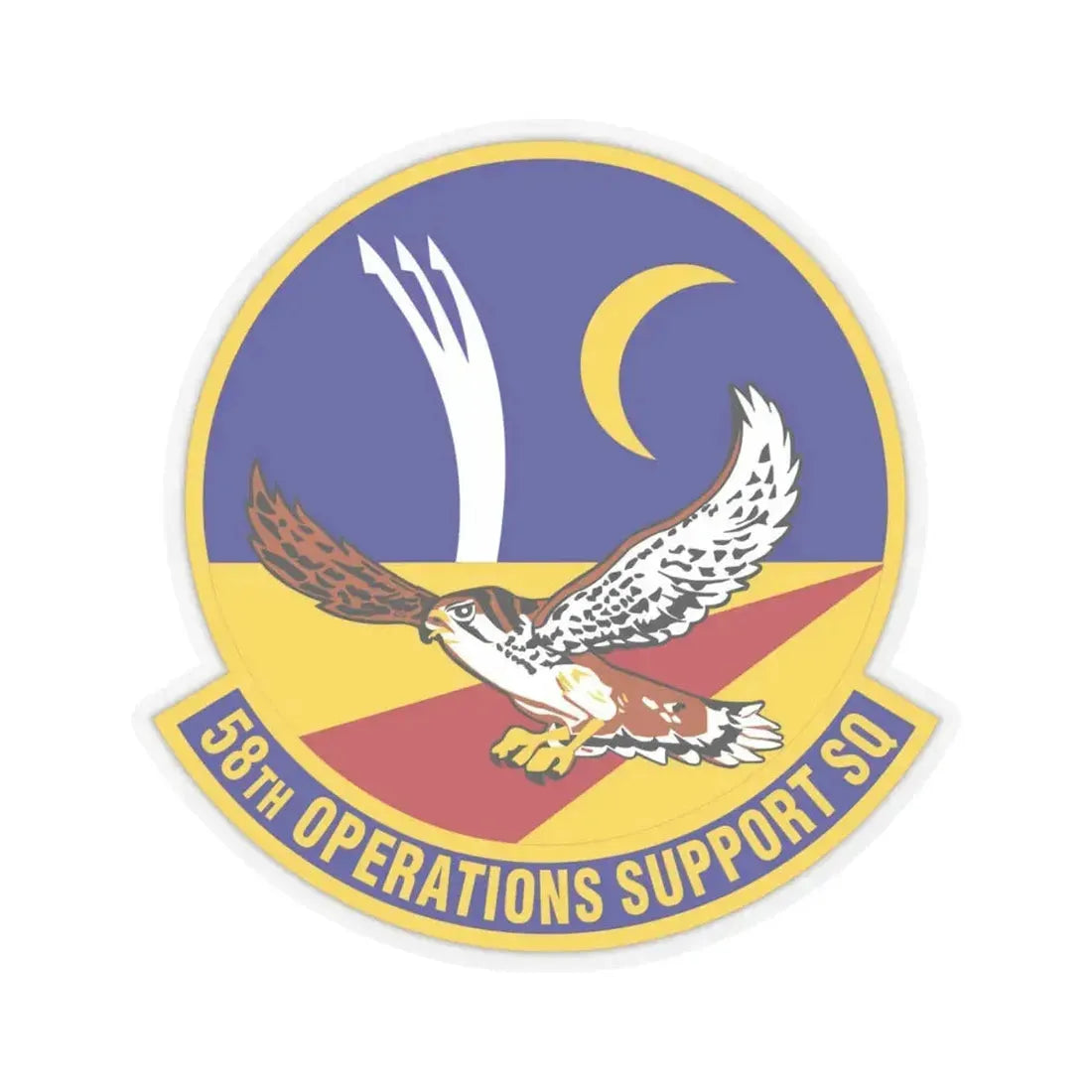 58 Operations Support Squadron AETC (U.S. Air Force) STICKER Vinyl Kiss-Cut Decal 4 Inch Transparent - The Sticker Space