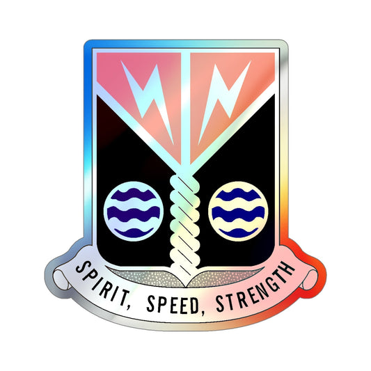 58 Signal Battalion (U.S. Army) Holographic STICKER Die-Cut Vinyl Decal-6 Inch-The Sticker Space