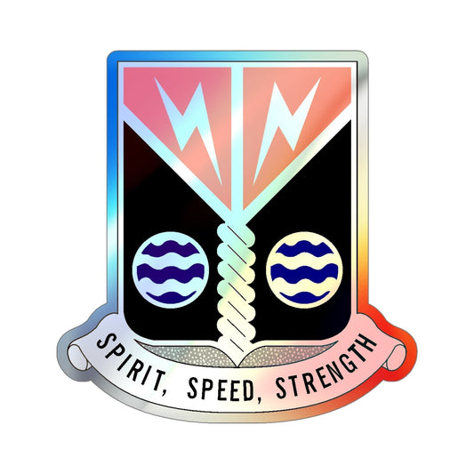 58 Signal Battalion (U.S. Army) Holographic STICKER Die-Cut Vinyl Decal-6 Inch-The Sticker Space