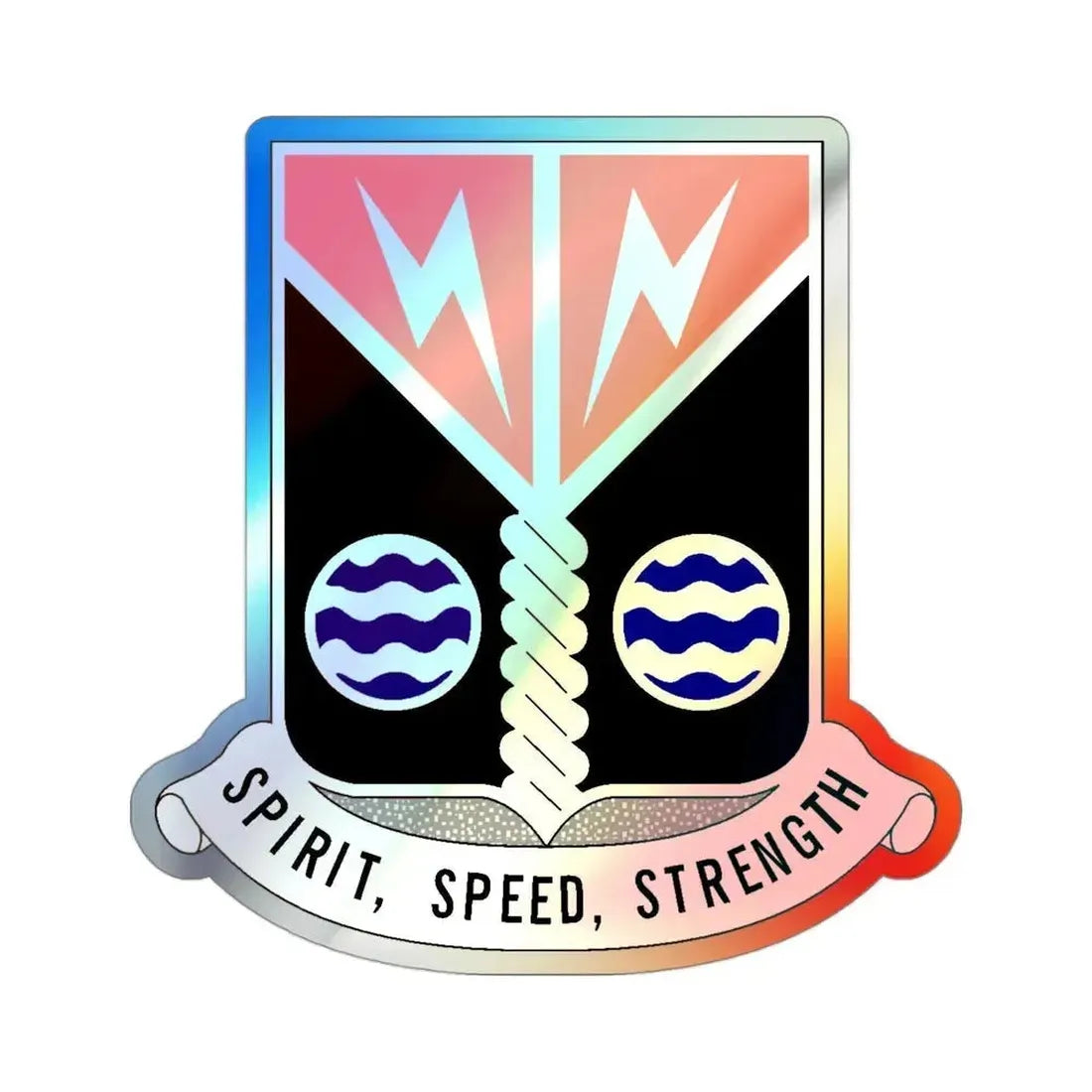 58 Signal Battalion (U.S. Army) Holographic STICKER Die-Cut Vinyl Decal 3 Inch Holographic - The Sticker Space