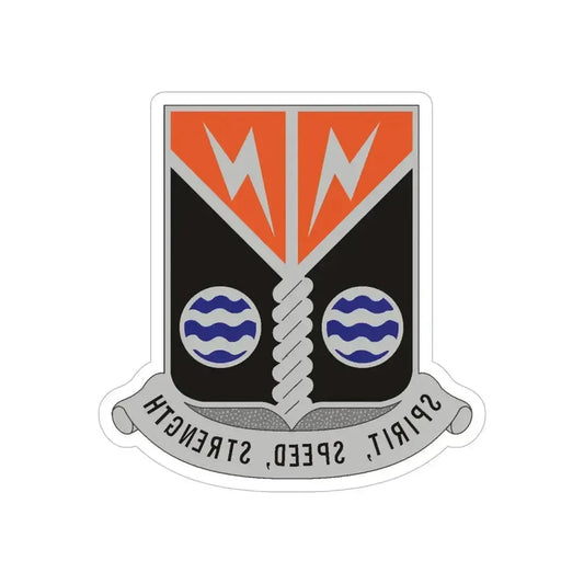 58 Signal Battalion (U.S. Army) REVERSE PRINT Transparent Die-Cut STICKER 6 Inch Die-Cut Transparent - The Sticker Space