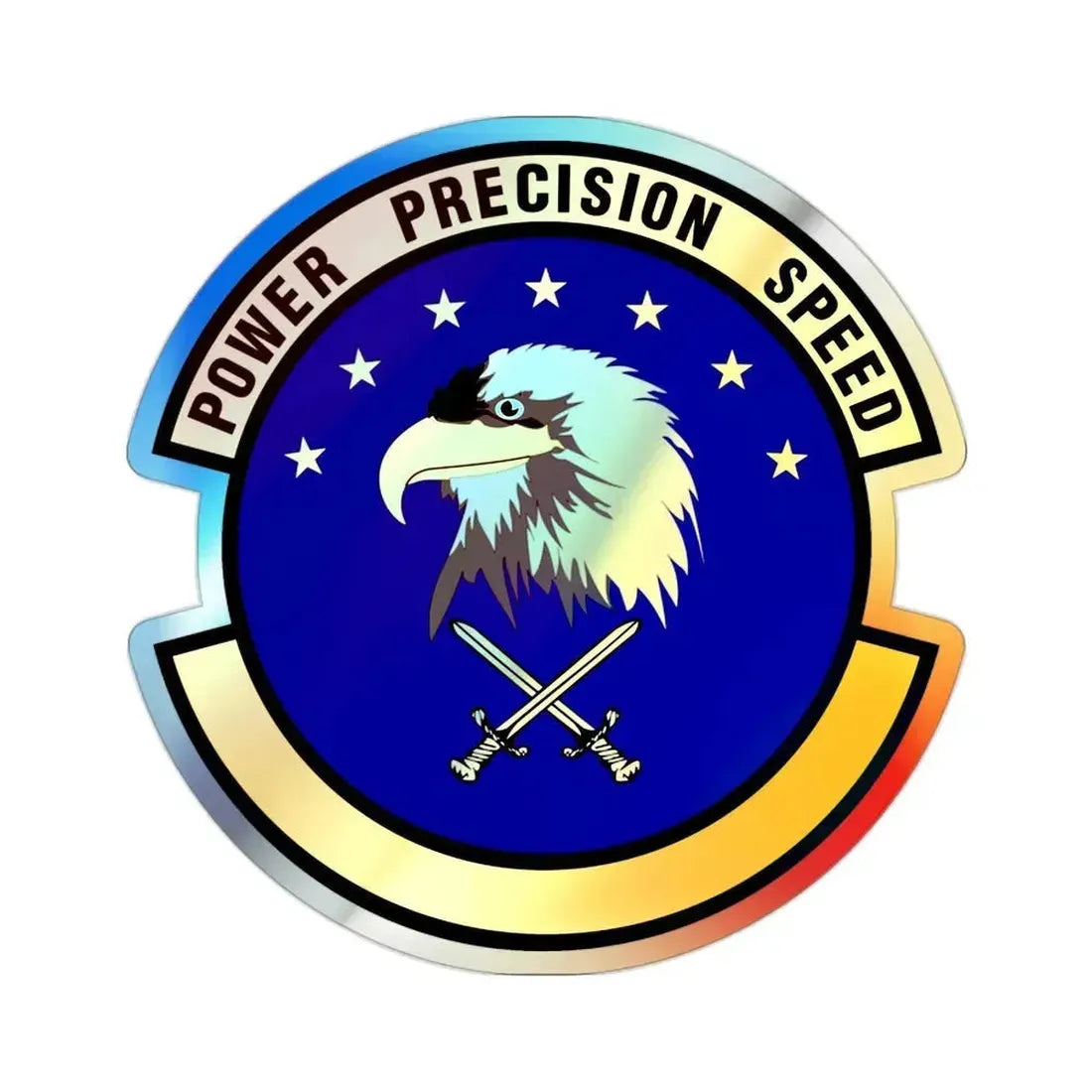 580 Software Engineering Squadron AFMC (U.S. Air Force) Holographic STICKER Die-Cut Vinyl Decal 2 Inch Holographic - The Sticker Space