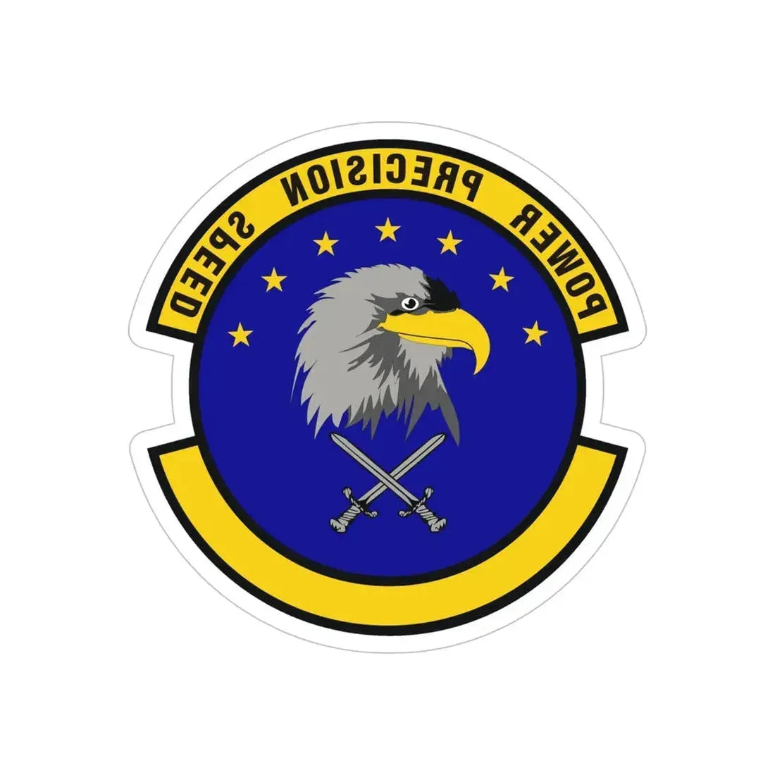 580 Software Engineering Squadron AFMC (U.S. Air Force) REVERSE PRINT Transparent Die-Cut STICKER - The Sticker Space