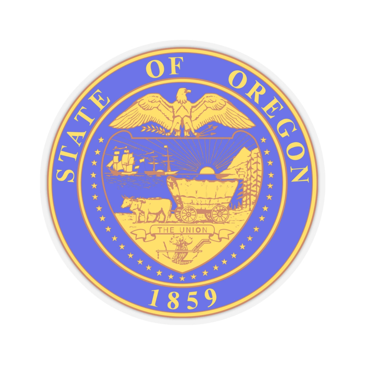 Oregon State Seal v2 - STICKER Vinyl Kiss-Cut Decal