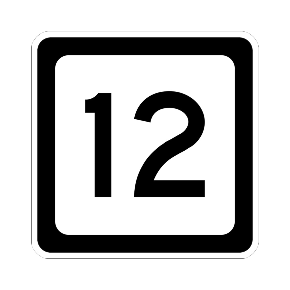WV-12 (Virginia) (Road Sign) STICKER Vinyl Kiss-Cut Decal