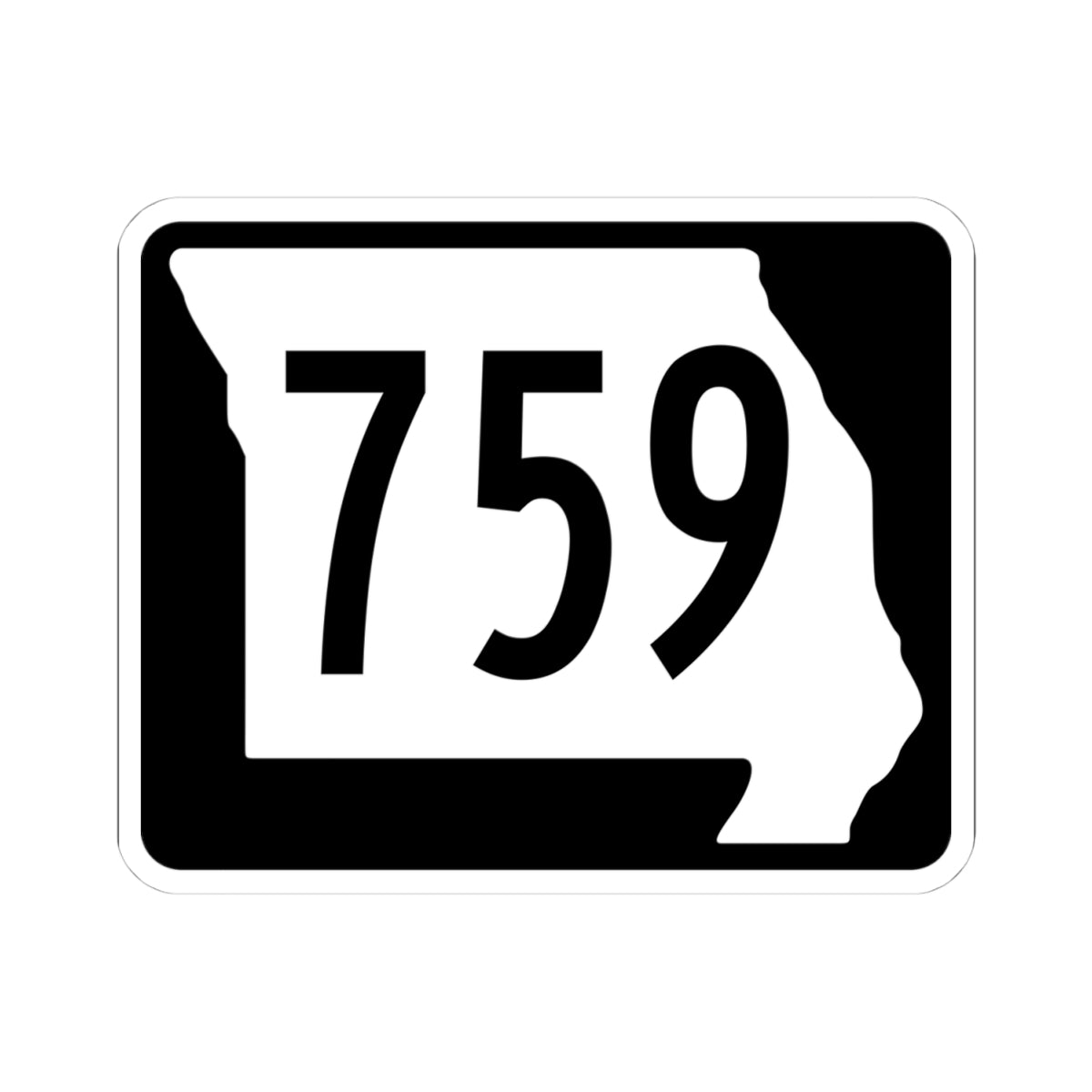 MO-759 (Missouri) (Road Sign) STICKER Vinyl Kiss-Cut Decal