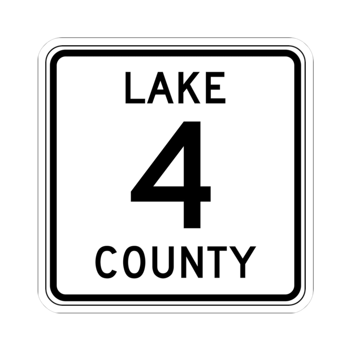 Lake County Route 4 MN (Minnesota) (Road Sign) STICKER Vinyl Kiss-Cut Decal