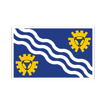 County Flag of Merseyside (England) STICKER Vinyl Kiss-Cut Decal