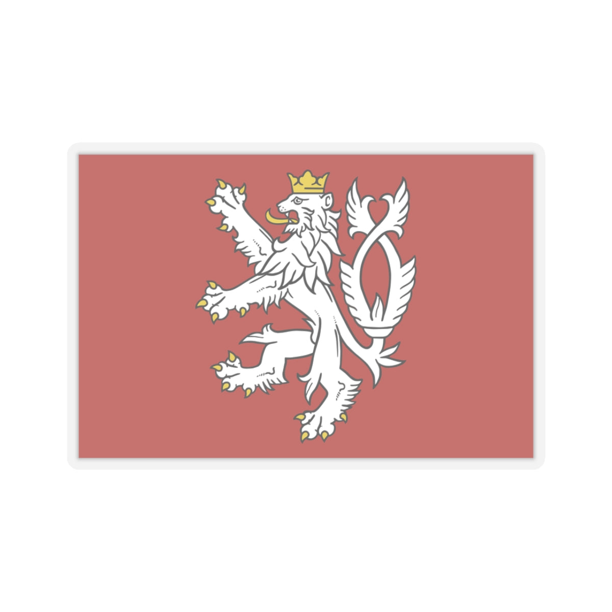 Banner of the Bohemian Coat of Arms (Czech Republic) STICKER Vinyl Kiss-Cut Decal