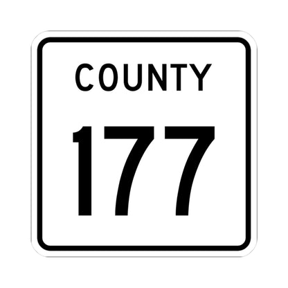 County 177 square (Minnesota) (Road Sign) STICKER Vinyl Kiss-Cut Decal