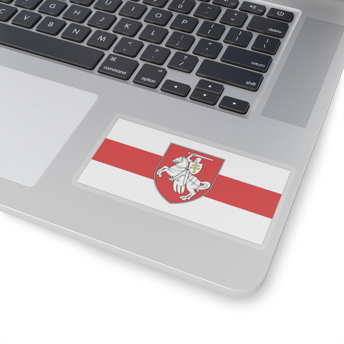 Flag of Belarus w-r-w with Arms 2020 (Belarus) STICKER Vinyl Kiss-Cut Decal
