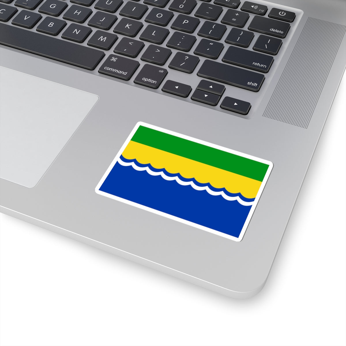 Flag of Azovsky rayon Rostov oblast (Russia) STICKER Vinyl Kiss-Cut Decal