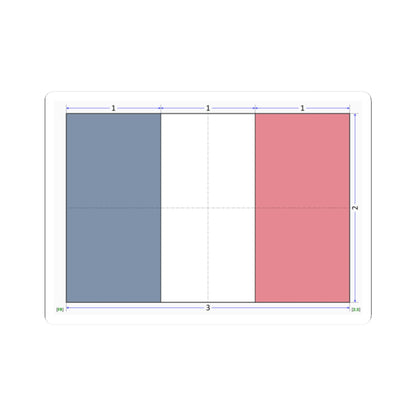 Flag of France construction sheet (France) STICKER Vinyl Kiss-Cut Decal